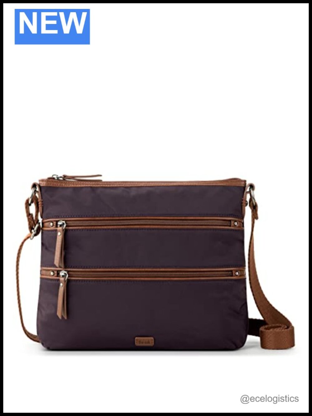 Recycled Nylon Crossbody Bag with Adjustable Strap